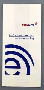 EUROLOT VINTAGE AIRLINE AIR SICKNESS BAG SICK BARF MOTION WASTE POLAND - Picture 1 of 2