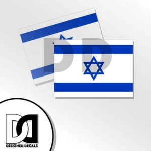 Israel Flag Stickers Israeli Support Decal Vinyl Jewish Jew Stickers - Foto 1 di 3