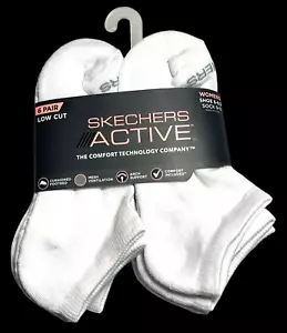Skechers Active Low Cut Socks Womens 6-9.5 Cushoned Arch Support 6 Pair Comfort - Picture 1 of 12