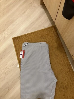 Haggar  H26 polyester pin stripe  navy  shorts  men's 42 waist  NWT NEW - Image 1 of 3