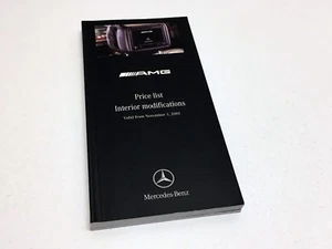 2002 Mercedes-Benz AMG A C E S M CLK CL SLK SL Price List Interior Brochure - Picture 1 of 1