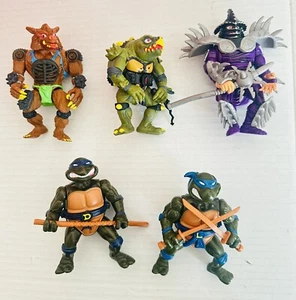 TMNT Retro Lot Set 5 Teenage Mutant Ninja Turtles Figures - Picture 1 of 2
