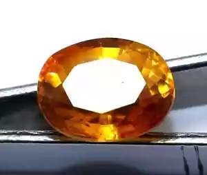 5,40 ct NATÜRLICHER Saphir orange ZERTIFIZIERT loser Edelstein ovale Form mit Geschenk - Bild 1 von 7