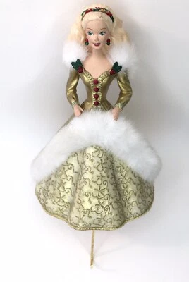 Hallmark 1995 Felices Fiestas Barbie Navidad Medias Soporte Foto 1 de 4
