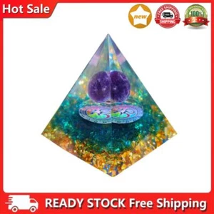 Heilkristalle, Amethyst-Energiestein, Pyramidenskulptur, Kunstharz (5 cm) - Bild 1 von 8