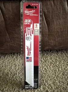5 lame - Milwaukee 48-00-5184 lame per sega - metallo 6" - Foto 1 di 2