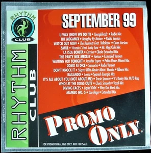 PROMO ONLY "RHYTHM CLUB SEPTEMBER 1999" DJ PROMO CD COMPILATION 14 TRACKS *NEW* - Picture 1 of 4