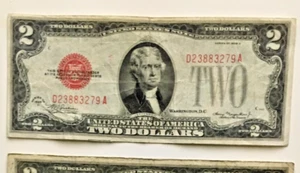 1928 D $2.00 DOLLAR RED SEAL NOTE very nice circulated DA Block - Picture 1 of 2