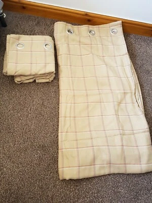 brand new windopane check eyelet curtains from next size 228x228cm - Image 1 of 3
