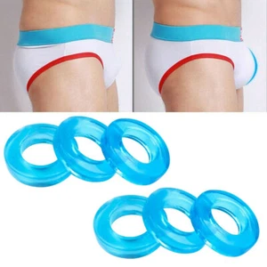 6x Men Sexy Transparent High Elastic Soft Thong C-strap Rings Circles Underwear - Picture 1 of 12
