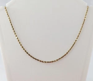14 KT Gold Rope Chain 30" Long - Picture 1 of 7