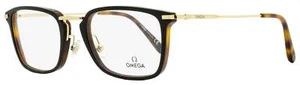 Omega Rectangular Eyeglasses OM5025 005 Black/Havana 53mm - Picture 1 of 2