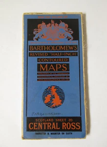 Bartholomew's Revised "Half-Inch" Map - Central Ross - Scotland 20 - on cloth - Picture 1 of 4