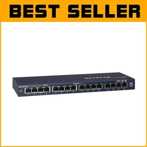 Energy Efficient 16-Port Gigabit Ethernet Switch - Silent & Versatile Mounting - Picture 1 of 7