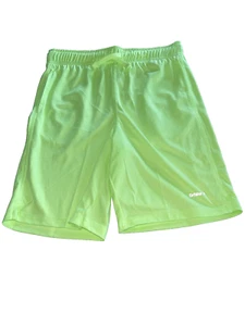 Athletic Works Basketball Soccer Sport Shorts Green Yellow Boy's Large 10-12 - Picture 1 of 3