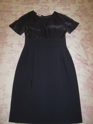 Abito donna MOSCHINO WIGGLE cocktail VIOLA completamente foderato top raso UK 12 perfetto