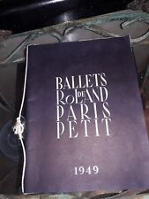Ballets De Paris Roland Petit Playbill 1949  Oleg Briansky, Colette Marchand