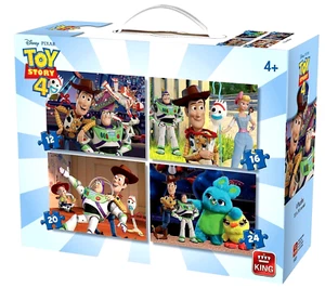 4 in 1 Disney Toy Story 4 Jigsaw Puzzle - in Suitcase - Picture 1 of 4