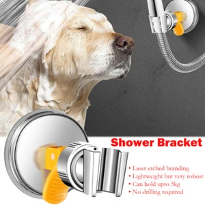 Bracket Suction Shower Head Handset Adjustable Holder Kit Bathroom Wall Mount - Picture 1 of 8