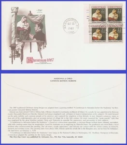 USA3 #2367 U/A ARTMASTER FDC PB4 Christmas - Madonna - Picture 1 of 1