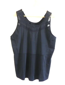 Tail Activewear Top Sleeveless Black Scoop Neck Mesh Trim Size 2XL - Picture 1 of 9