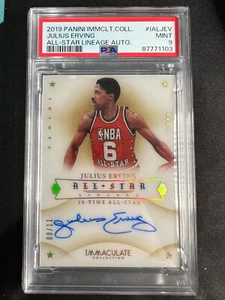 2019-20 Immaculate Collection All-Star Lineage Julius Erving Auto /11 PSA 9 Mint - Picture 1 of 9