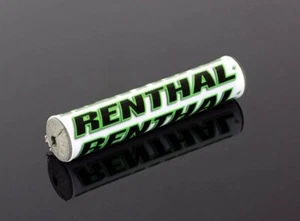 Renthal Crossbar pad Handlebar pad WHITE / GREEN 10" MX Motocross Enduro Trail - Picture 1 of 1