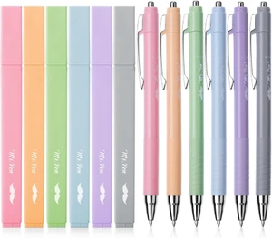 - Aesthetic Highlighters and Pens No Bleed, 12 Pack, Assorted Colors Bible Highl - Picture 1 of 12