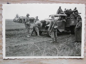 Panzer LKW Tank Kameraden Front Foto (9x6 cm) Tolles Original Foto - Bild 1 von 4