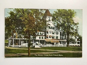 South Poland Maine ME Mansion House Inn Poland Spring Round Porch Postcard A5 - Picture 1 of 2