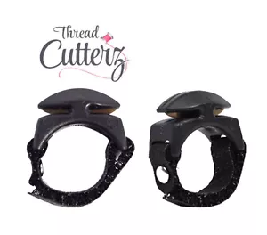 Thread Cutterz Adjustable Thread Floss Yarn Cutting Ring Black - Picture 1 of 1