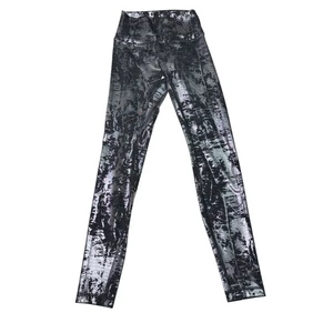 Lululemon Align Leggings Größe 4 schwarz silber Foliendruck Yoga Training sportlich - Bild 1 von 11