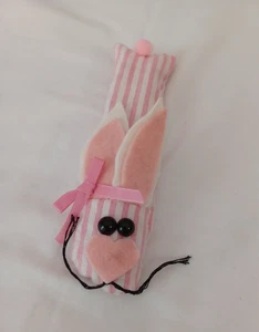 Pink BUNNIE BOOK WEIGHT Holds Open Books, Cookbooks, Page Holder, Paper Weight - Picture 1 of 2