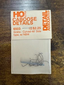 HO Scale Caboose Details Associates 6503 Grabs - curved 48" side type w/ NBW - Picture 1 of 3