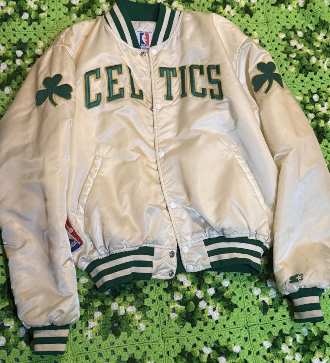 Celtics Starter ジャケット NBA公式ライセンス HOMAGE X Starter Celtics Heavyweight Satin Jacket