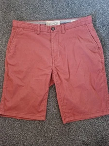 Fat Face Chino Shorts Men’s W34 Berry Red Summer Heavy Cotton In Good Condition - Picture 1 of 7