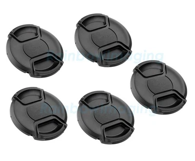 (5 Pcs) 55 mm Snap On Caps for Canon Nikon Pentax Olympus Fujifilm Sony Lens - Image 1 of 3
