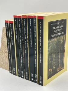 Philosophy Religion & Essays Set 8 Books Penguin Classics Emerson Hume Mill - Imagen 1 de 3