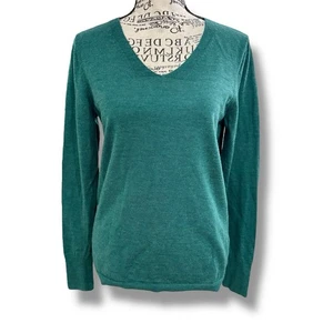 Talbots Gr. S grün 100% Merinowolle Rundhals Pullover Sweater Preppy - Bild 1 von 4