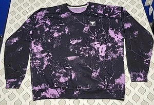 Under Armour Sweater Mens 2XL Purple Tie Dye Project Rock Rival Fleece Disrupt - Bild 1 von 4