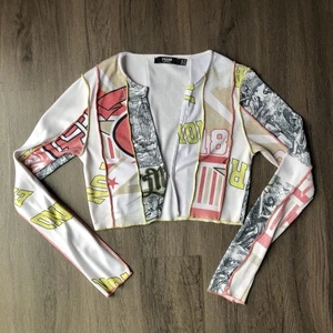 Jaded London gespleißtes bauchfreies Oberteil Shirt Damen 8US 12UK Langarm 90er Manic Pixi - Bild 1 von 9