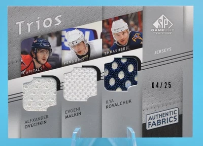 2008-09 SP Game Used Trios Authentic Fabrics Ovechkin Malkin Kovalchuk /25 - Image 1 of 2