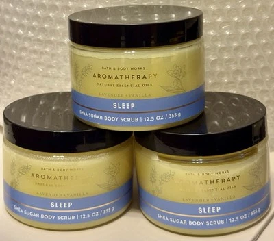 3 X Bath  Body Works Aromatherapy Lavender Vanilla Shea Sugar Body Scrub 12.5 oz - Image 1 of 3