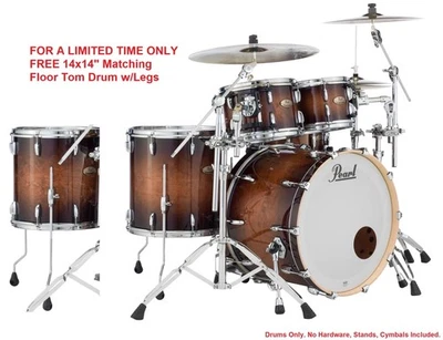 Pearl STS Gloss Barnwood Brown 22x16/10x7/12x8/16x16 Drums +FREE 14" Floor Tom! - Image 1 of 4