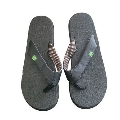 Chanclas acolchadas Sanuk Yoga Mat para mujer talla 9 negras sandalias playa al aire libre Foto 1 de 4