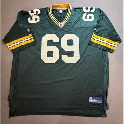 Camiseta de fútbol americano Reebok NFL Green Bay Packers Raeburn #69 para hombre 3XL manga corta Foto 1 de 4
