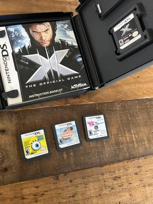 Lote de juegos Nintendo DS (Cooking Mama, Bob Esponja, Style Lab y Xmen)  Foto 1 de 4
