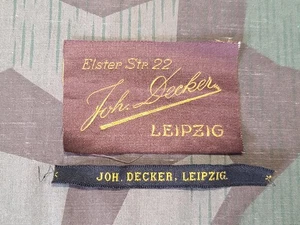 Vintage German Joh. Decker Leipzig Kleidung Schneider Etiketten 30er 40er Jahre WWII NOS - Bild 1 von 3