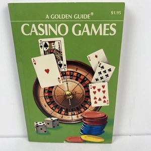 Casino Games Vintage 1973 A Golden Guide Paperback Book Blackjack Poker Roulette - Foto 1 di 13