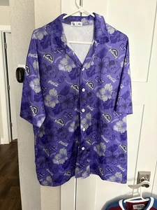 Camicia uomo Colorado Rockies Coca Cola con bottoni XL MLB baseball Hawaiian Dinger - Foto 1 di 5